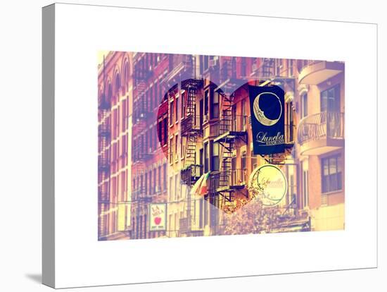 Love NY Series - Little Italy Buildings - Manhattan - New York - USA-Philippe Hugonnard-Stretched Canvas