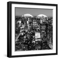 Love NY Series - Manhattan at Night - New York - USA - B&W Photography-Philippe Hugonnard-Framed Photographic Print