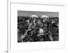 Love NY Series - Manhattan at Night - New York - USA - B&W Photography-Philippe Hugonnard-Framed Art Print