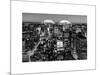 Love NY Series - Manhattan at Night - New York - USA - B&W Photography-Philippe Hugonnard-Mounted Art Print