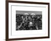 Love NY Series - Manhattan at Night - New York - USA - B&W Photography-Philippe Hugonnard-Framed Art Print