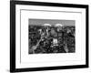 Love NY Series - Manhattan at Night - New York - USA - B&W Photography-Philippe Hugonnard-Framed Art Print