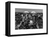 Love NY Series - Manhattan at Night - New York - USA - B&W Photography-Philippe Hugonnard-Framed Stretched Canvas