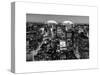 Love NY Series - Manhattan at Night - New York - USA - B&W Photography-Philippe Hugonnard-Stretched Canvas