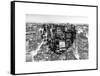 Love NY Series - Manhattan at Night - New York - USA - B&W Photography-Philippe Hugonnard-Framed Stretched Canvas