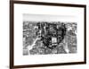 Love NY Series - Manhattan at Night - New York - USA - B&W Photography-Philippe Hugonnard-Framed Art Print