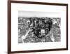 Love NY Series - Manhattan at Night - New York - USA - B&W Photography-Philippe Hugonnard-Framed Art Print