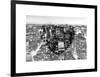 Love NY Series - Manhattan at Night - New York - USA - B&W Photography-Philippe Hugonnard-Framed Art Print