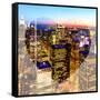 Love NY Series - Manhattan at Night - New York - USA-Philippe Hugonnard-Framed Stretched Canvas