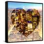 Love NY Series - Manhattan at Night - New York - USA-Philippe Hugonnard-Framed Stretched Canvas