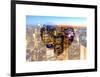 Love NY Series - Manhattan at Night - New York - USA-Philippe Hugonnard-Framed Art Print