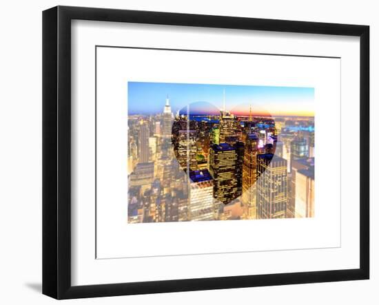 Love NY Series - Manhattan at Night - New York - USA-Philippe Hugonnard-Framed Art Print