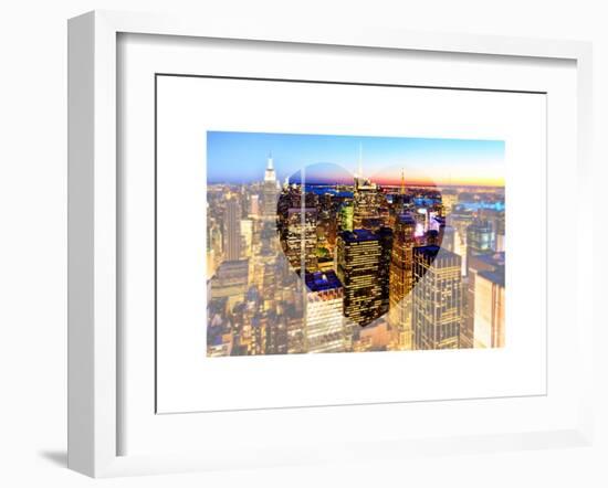 Love NY Series - Manhattan at Night - New York - USA-Philippe Hugonnard-Framed Art Print