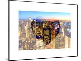 Love NY Series - Manhattan at Night - New York - USA-Philippe Hugonnard-Mounted Art Print