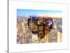 Love NY Series - Manhattan at Night - New York - USA-Philippe Hugonnard-Stretched Canvas