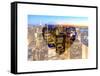 Love NY Series - Manhattan at Night - New York - USA-Philippe Hugonnard-Framed Stretched Canvas