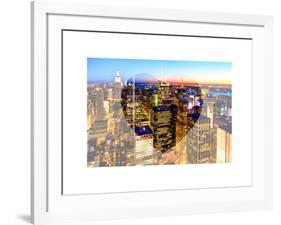 Love NY Series - Manhattan at Night - New York - USA-Philippe Hugonnard-Framed Art Print