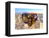 Love NY Series - Manhattan at Night - New York - USA-Philippe Hugonnard-Framed Stretched Canvas