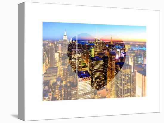 Love NY Series - Manhattan at Night - New York - USA-Philippe Hugonnard-Stretched Canvas