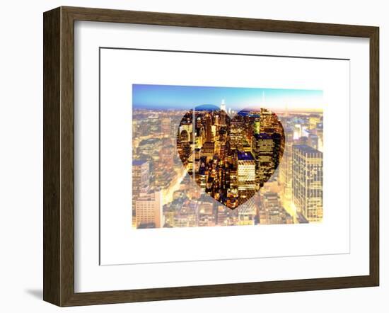 Love NY Series - Manhattan at Night - New York - USA-Philippe Hugonnard-Framed Art Print