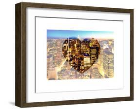 Love NY Series - Manhattan at Night - New York - USA-Philippe Hugonnard-Framed Art Print