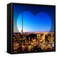 Love NY Series - Manhattan at Night with Central Park - New York - USA-Philippe Hugonnard-Framed Stretched Canvas