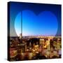 Love NY Series - Manhattan at Night with Central Park - New York - USA-Philippe Hugonnard-Stretched Canvas