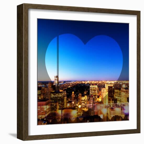 Love NY Series - Manhattan at Night with Central Park - New York - USA-Philippe Hugonnard-Framed Photographic Print