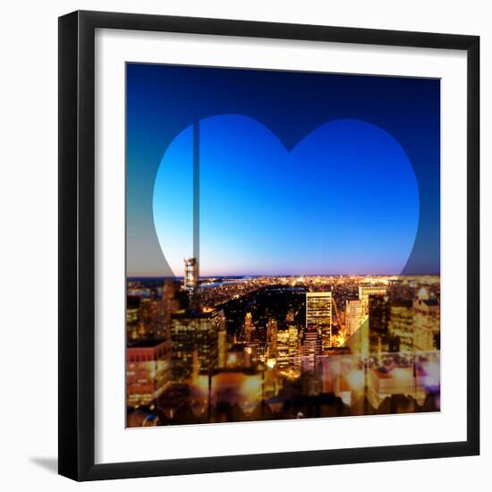 Love NY Series - Manhattan at Night with Central Park - New York - USA-Philippe Hugonnard-Framed Photographic Print