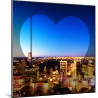 Love NY Series - Manhattan at Night with Central Park - New York - USA-Philippe Hugonnard-Mounted Photographic Print