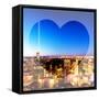 Love NY Series - Manhattan at Night with Central Park - New York - USA-Philippe Hugonnard-Framed Stretched Canvas