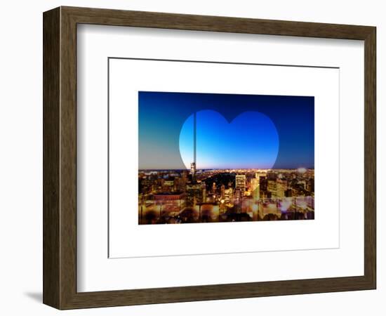 Love NY Series - Manhattan at Night with Central Park - New York - USA-Philippe Hugonnard-Framed Art Print