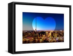 Love NY Series - Manhattan at Night with Central Park - New York - USA-Philippe Hugonnard-Framed Stretched Canvas
