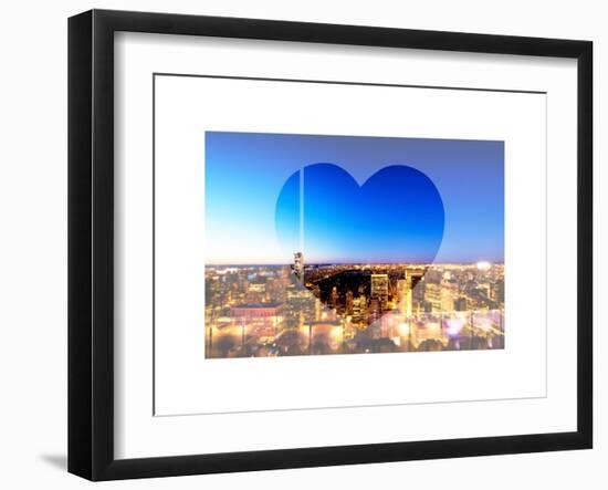 Love NY Series - Manhattan at Night with Central Park - New York - USA-Philippe Hugonnard-Framed Art Print