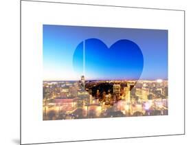 Love NY Series - Manhattan at Night with Central Park - New York - USA-Philippe Hugonnard-Mounted Art Print