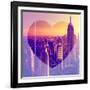 Love NY Series - Manhattan at Sunset - The Empire State Building - New York - USA-Philippe Hugonnard-Framed Photographic Print