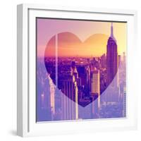 Love NY Series - Manhattan at Sunset - The Empire State Building - New York - USA-Philippe Hugonnard-Framed Photographic Print