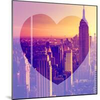 Love NY Series - Manhattan at Sunset - The Empire State Building - New York - USA-Philippe Hugonnard-Mounted Photographic Print