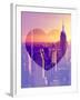 Love NY Series - Manhattan at Sunset - The Empire State Building - New York - USA-Philippe Hugonnard-Framed Photographic Print