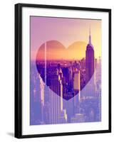 Love NY Series - Manhattan at Sunset - The Empire State Building - New York - USA-Philippe Hugonnard-Framed Photographic Print
