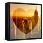 Love NY Series - Manhattan at Sunset - The Empire State Building - New York - USA-Philippe Hugonnard-Framed Stretched Canvas