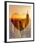 Love NY Series - Manhattan at Sunset - The Empire State Building - New York - USA-Philippe Hugonnard-Framed Photographic Print