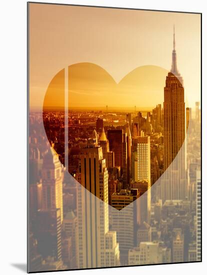 Love NY Series - Manhattan at Sunset - The Empire State Building - New York - USA-Philippe Hugonnard-Mounted Photographic Print