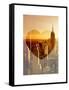 Love NY Series - Manhattan at Sunset - The Empire State Building - New York - USA-Philippe Hugonnard-Framed Stretched Canvas