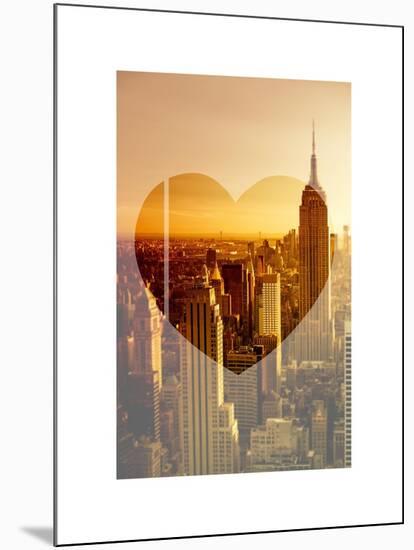 Love NY Series - Manhattan at Sunset - The Empire State Building - New York - USA-Philippe Hugonnard-Mounted Art Print