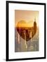 Love NY Series - Manhattan at Sunset - The Empire State Building - New York - USA-Philippe Hugonnard-Framed Art Print