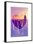 Love NY Series - Manhattan at Sunset - The Empire State Building - New York - USA-Philippe Hugonnard-Framed Stretched Canvas