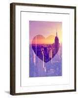 Love NY Series - Manhattan at Sunset - The Empire State Building - New York - USA-Philippe Hugonnard-Framed Art Print