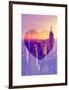 Love NY Series - Manhattan at Sunset - The Empire State Building - New York - USA-Philippe Hugonnard-Framed Art Print