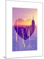 Love NY Series - Manhattan at Sunset - The Empire State Building - New York - USA-Philippe Hugonnard-Mounted Art Print